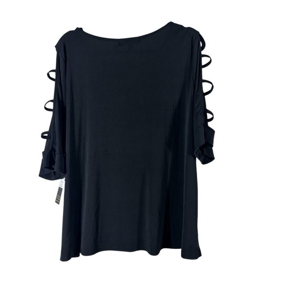 Always Indigo Black Tunic Too with Cut Out Sleeves 2X - Picture 2 of 6